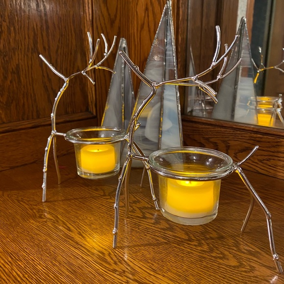 Silver deer with tea light holder - Picture 7 of 7